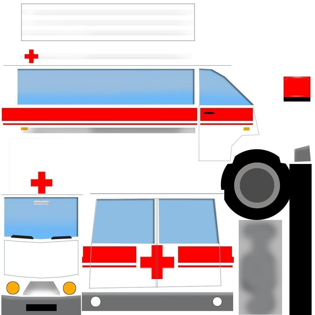 Cartoon vehicles Low-poly 3D model_6