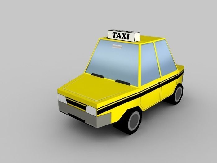 Cartoon vehicles Low-poly 3D model_4