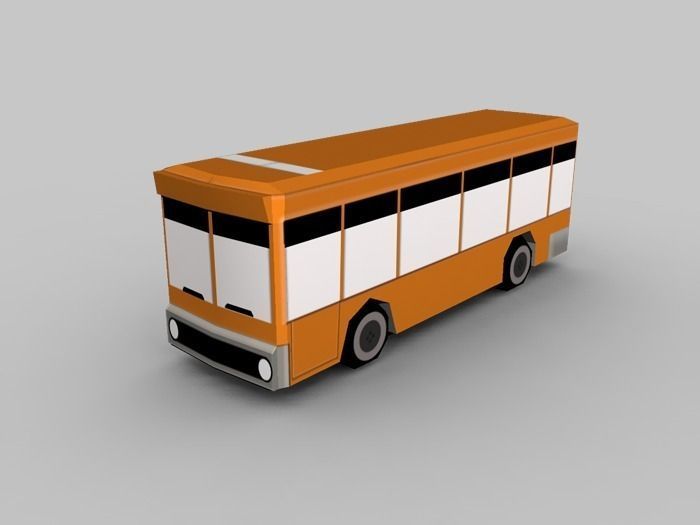Cartoon vehicles Low-poly 3D model_2