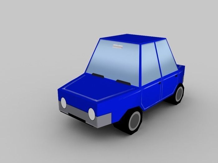 Cartoon vehicles Low-poly 3D model_5