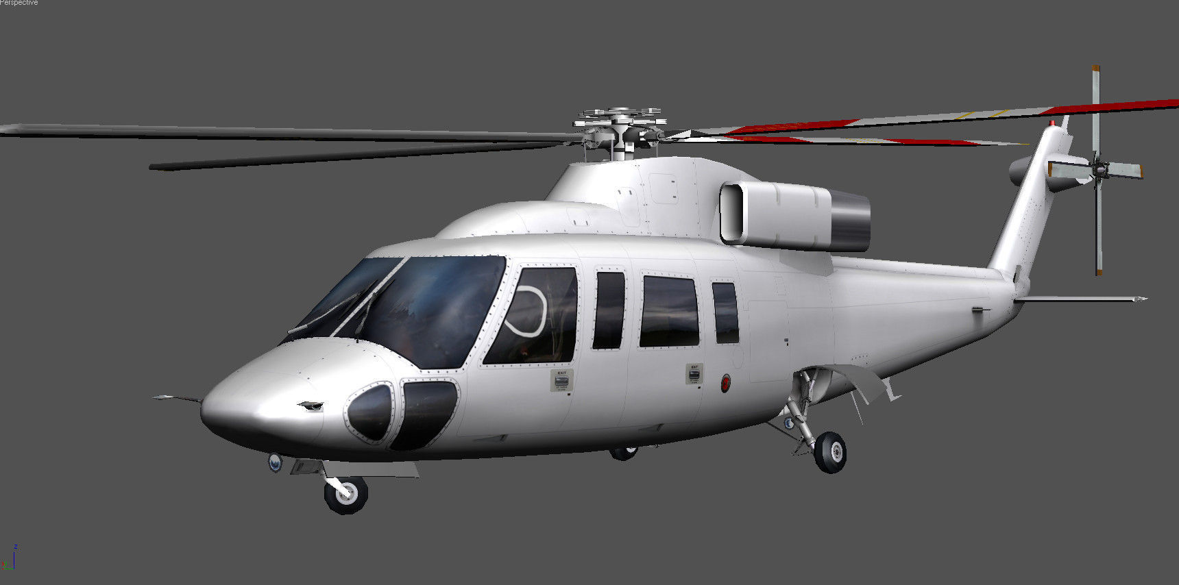 Sikorsky S-76B N19HF HeliFlite Low-poly 3D model_12