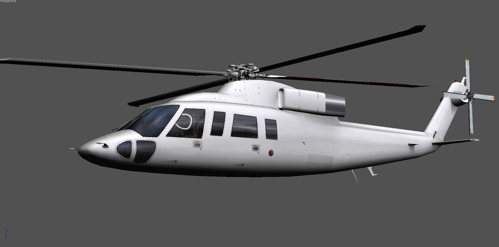Sikorsky S-76B N19HF HeliFlite Low-poly 3D model_8