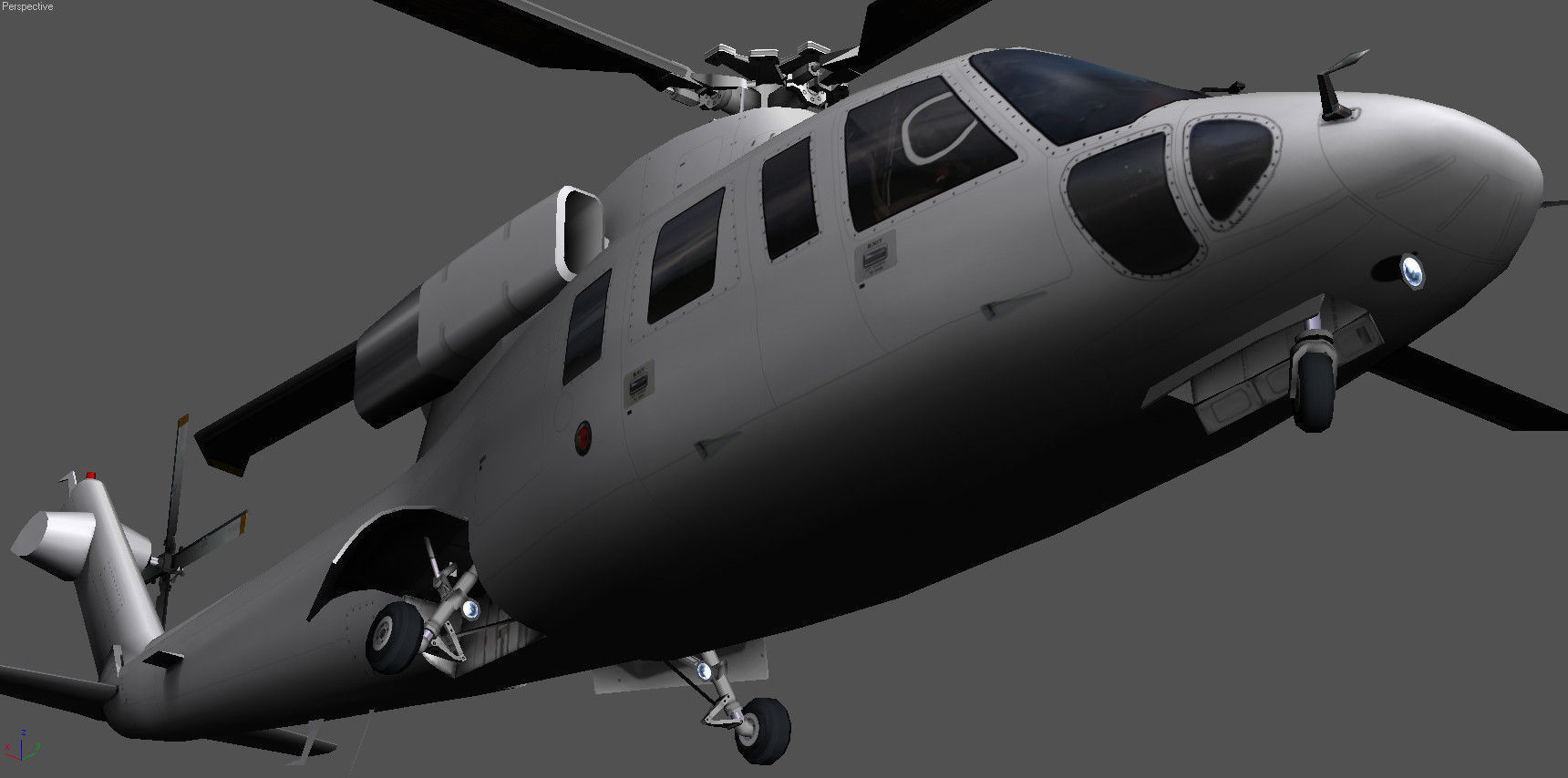 Sikorsky S-76B N19HF HeliFlite Low-poly 3D model_13