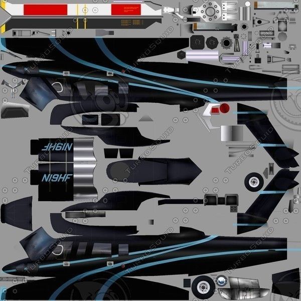 Sikorsky S-76B N19HF HeliFlite Low-poly 3D model_14