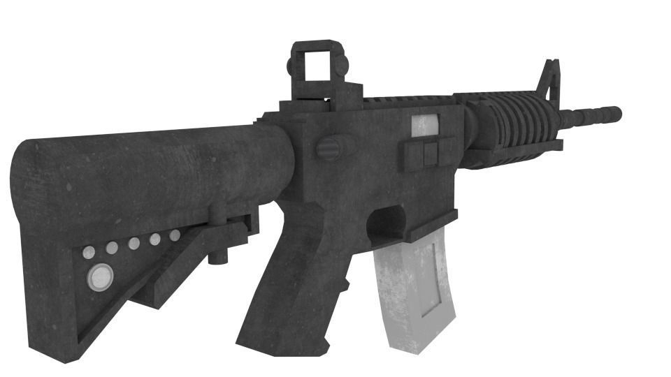 M4A1 Assault Rifle Low-poly 3D model
