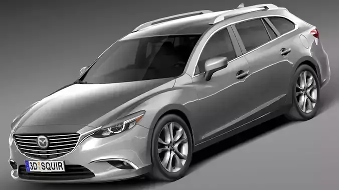 LowPoly Mazda 6 Wagon 2015 3D model