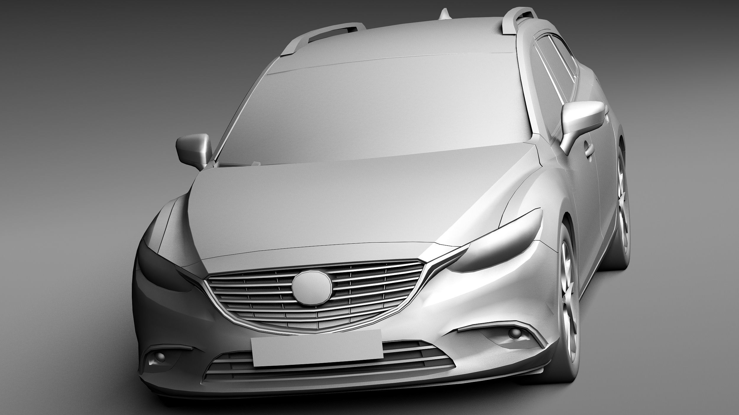 LowPoly Mazda 6 Wagon 2015 3D model_9