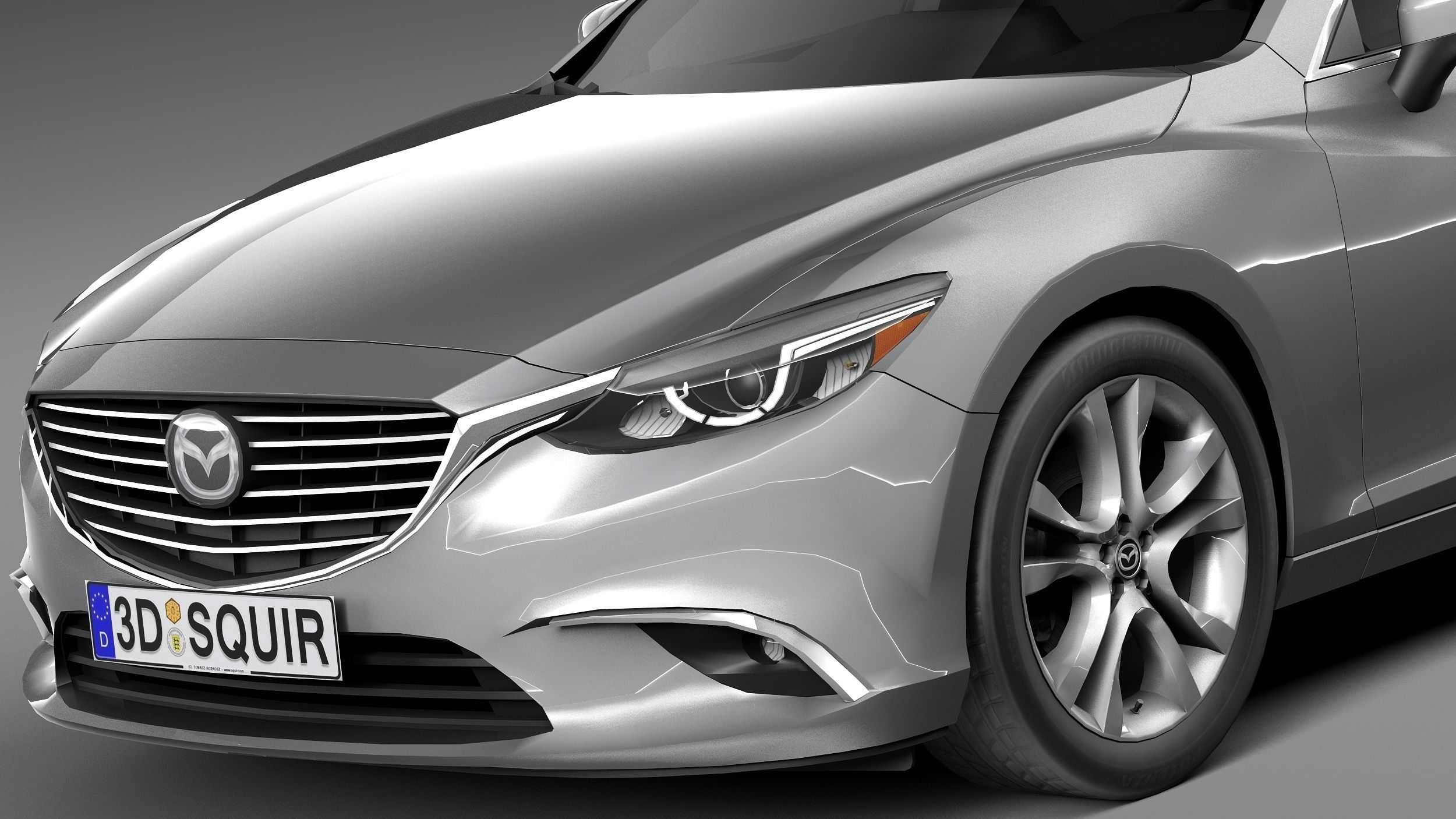 LowPoly Mazda 6 Wagon 2015 3D model_2