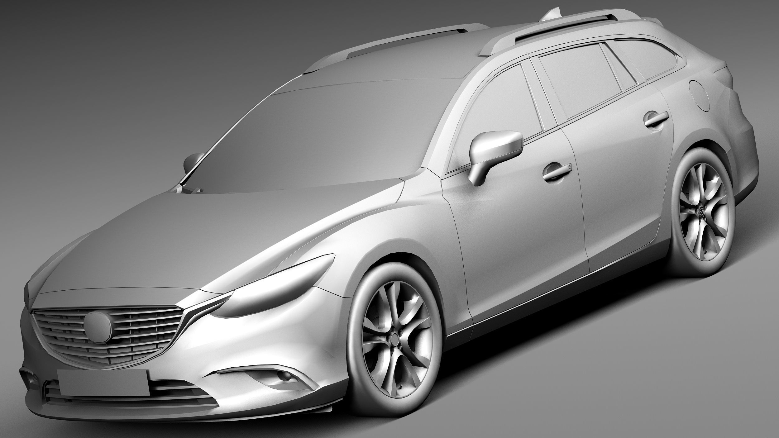 LowPoly Mazda 6 Wagon 2015 3D model_8