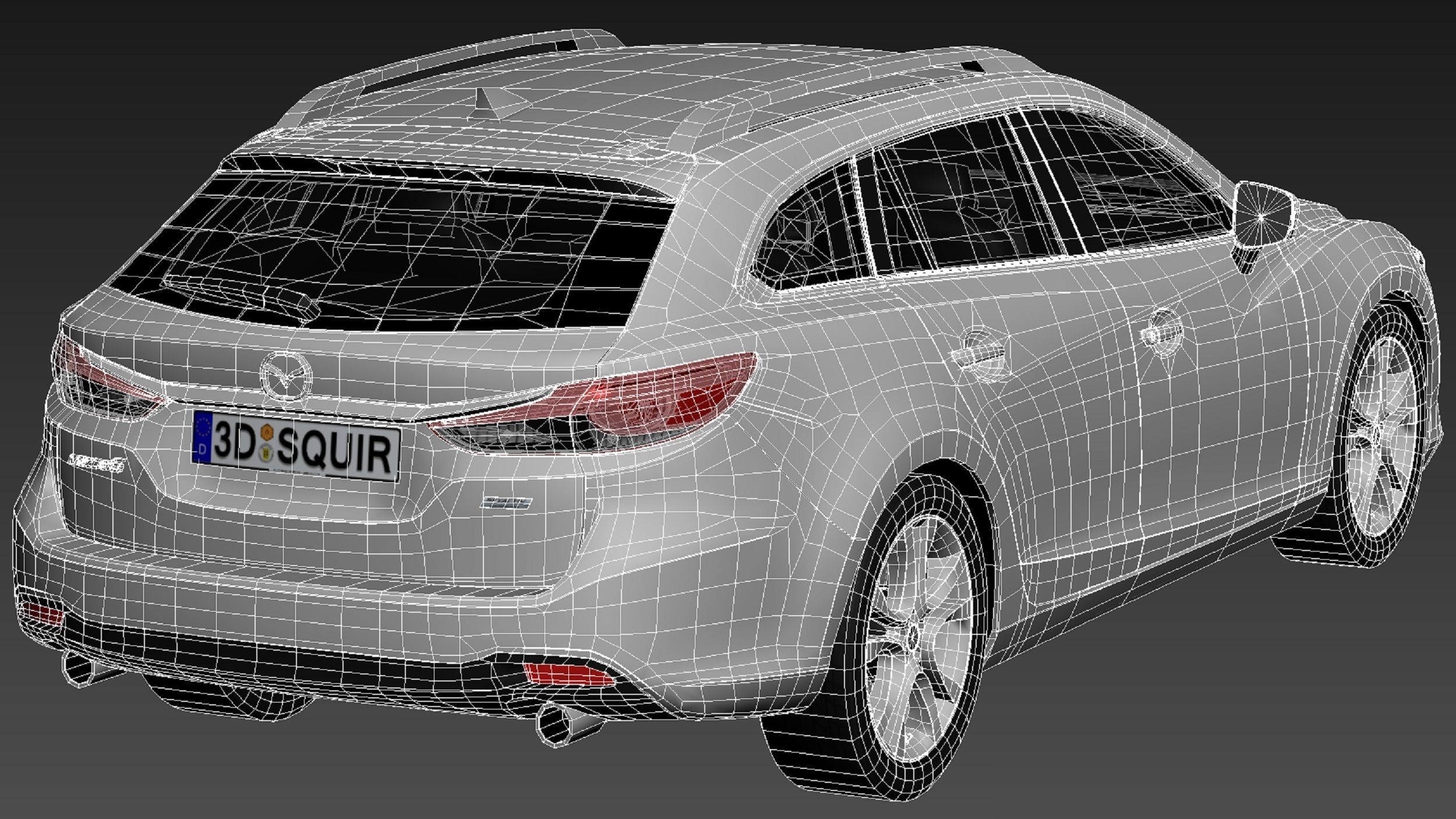LowPoly Mazda 6 Wagon 2015 3D model_17