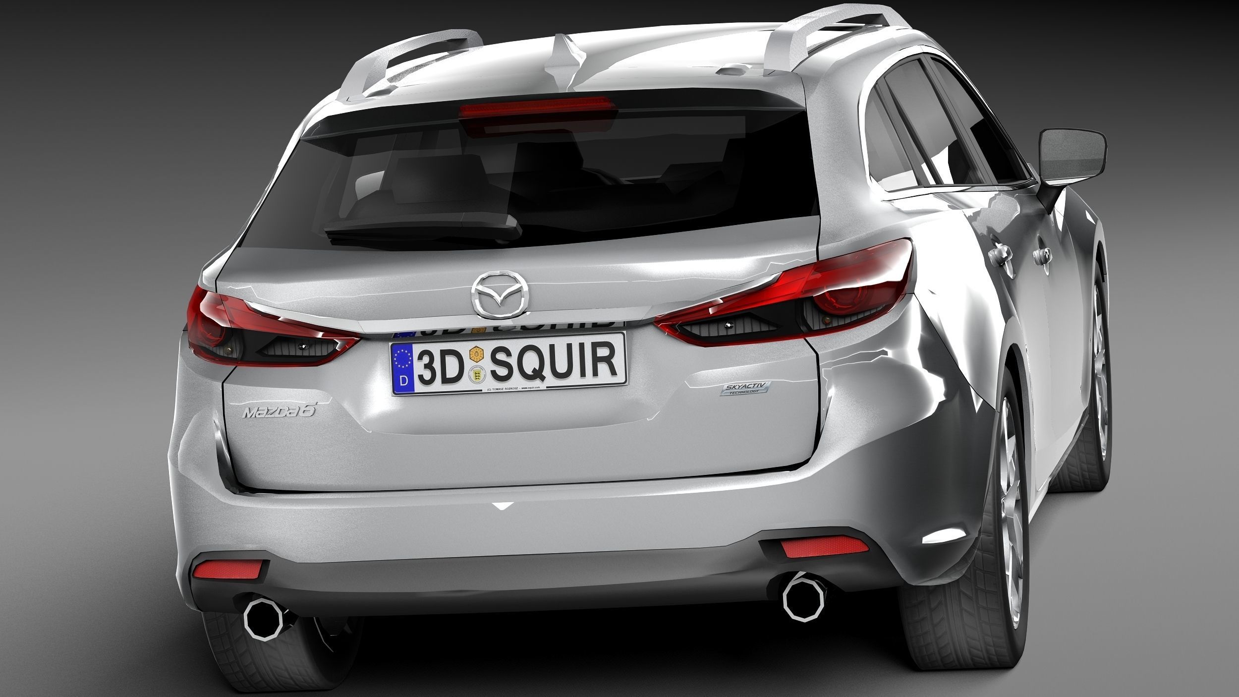 LowPoly Mazda 6 Wagon 2015 3D model_5