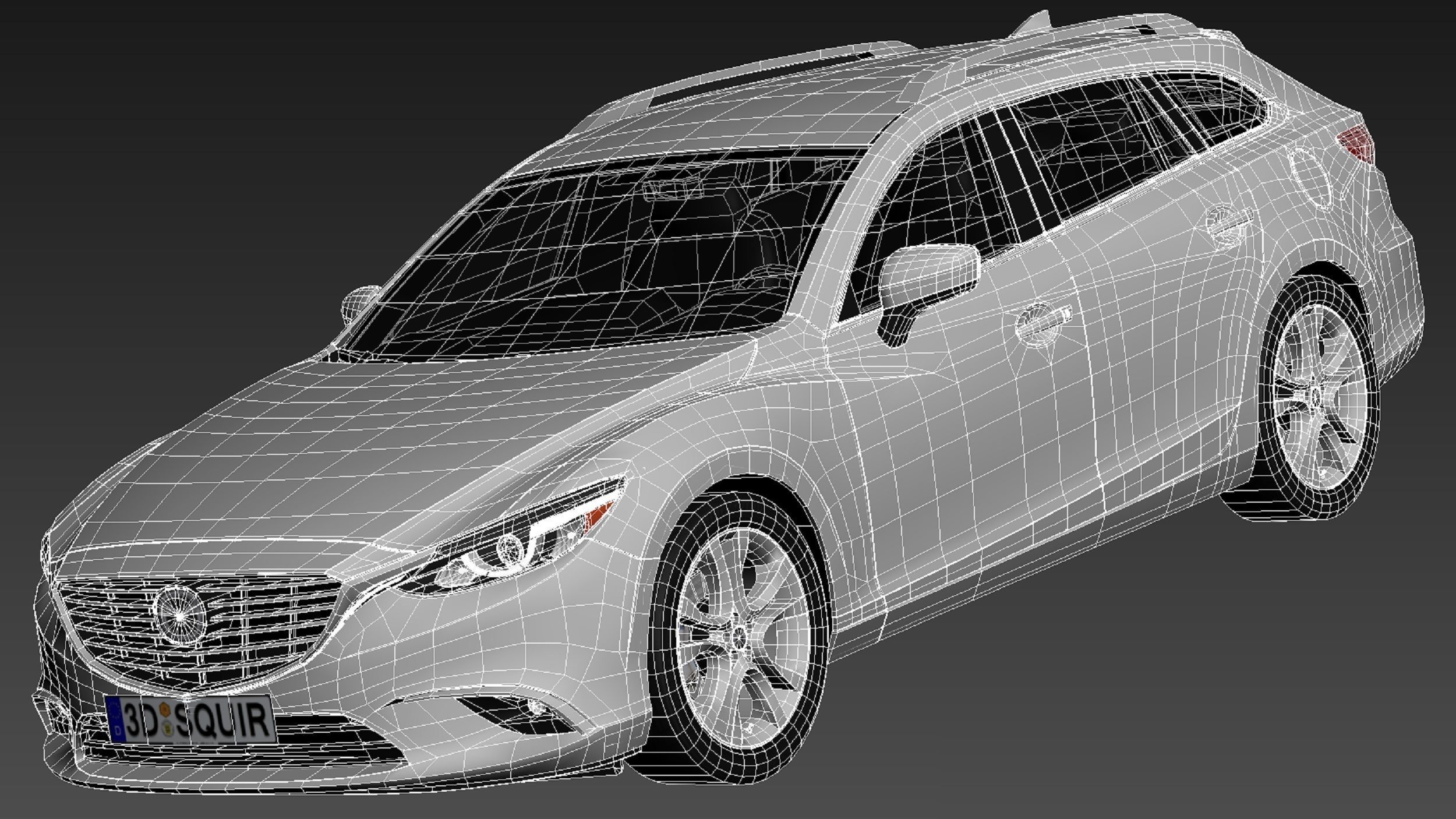 LowPoly Mazda 6 Wagon 2015 3D model_16