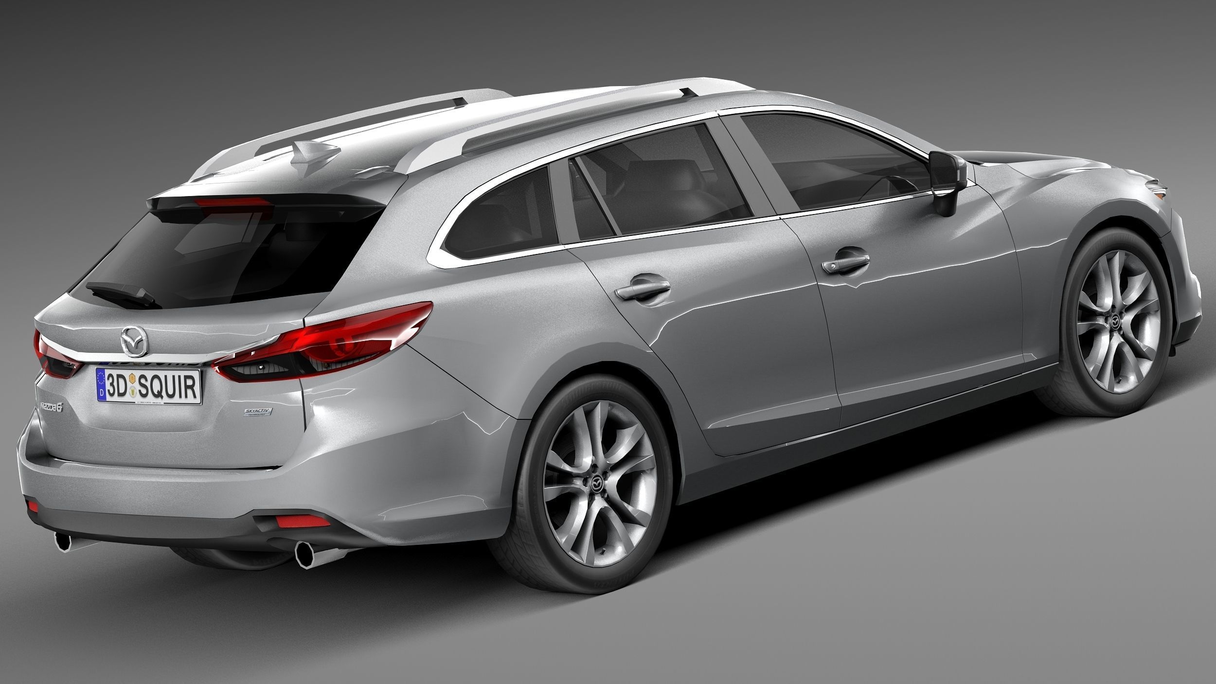 LowPoly Mazda 6 Wagon 2015 3D model_4