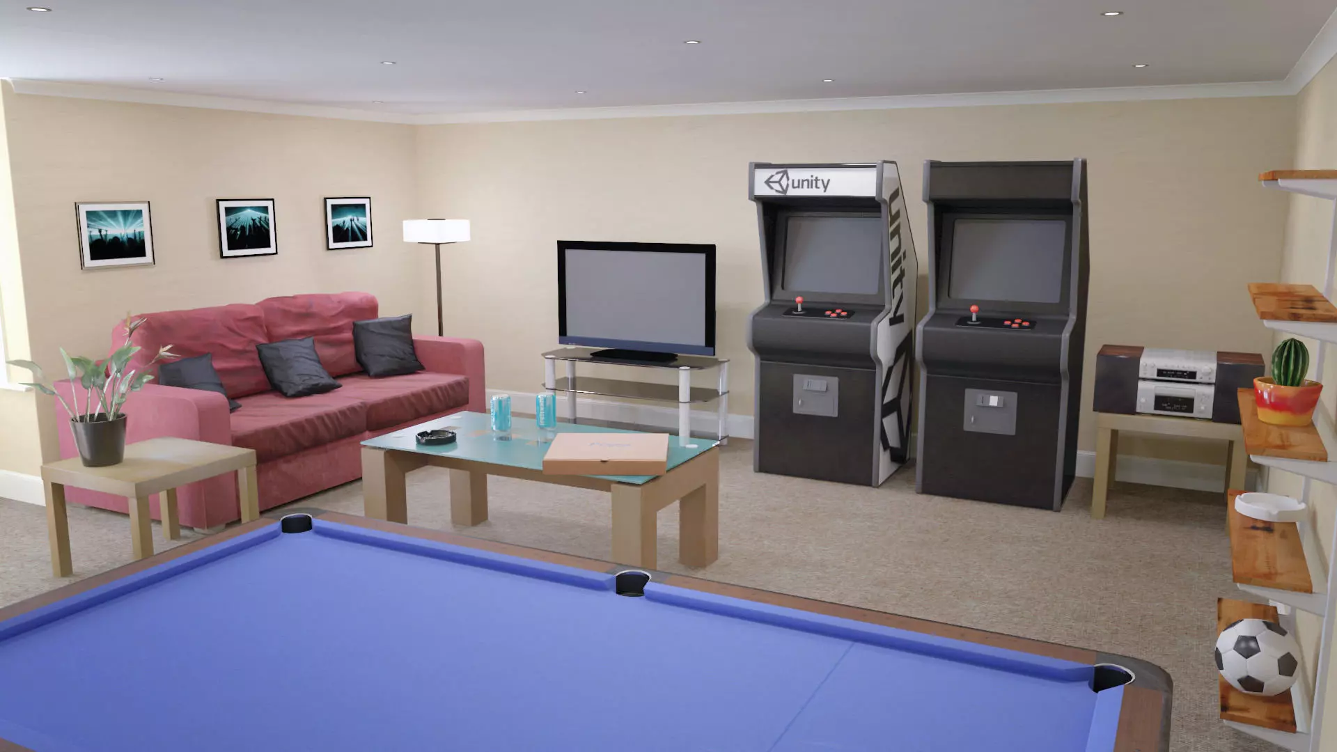 Bachelor Pad Pack Low-poly 3D model