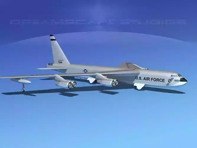 Boeing B-52C Stratofortress V02 3D model