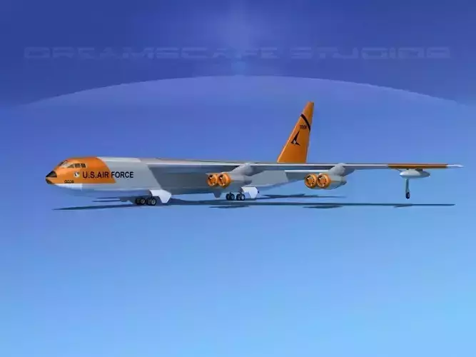 Boeing B-52C Stratofortress V04 3D model