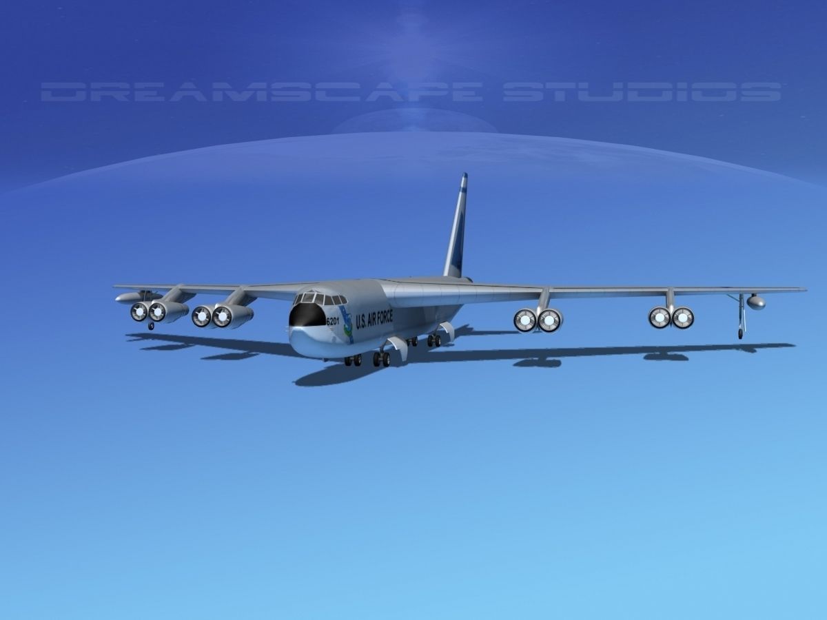 Boeing B-52C Stratofortress V07 3D model_2