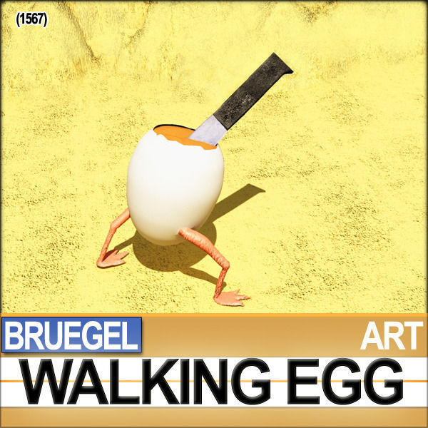Bruegel Walking Egg Character Poser Daz Animation 3D model_10