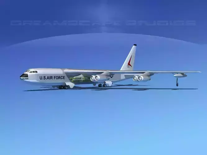 Boeing B-52D Stratofortress V05 3D model