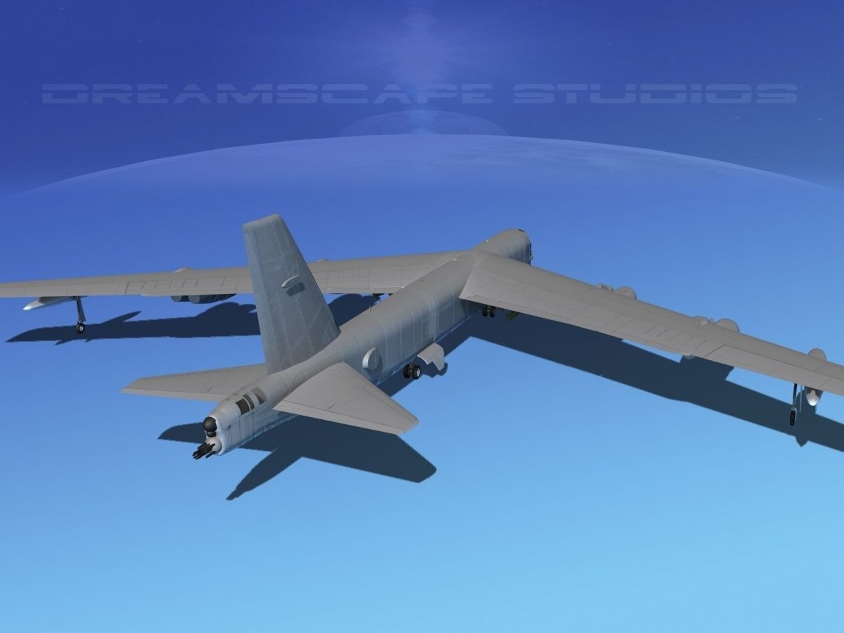 Boeing B-52G Stratofortress Bare Metal 3D model_6