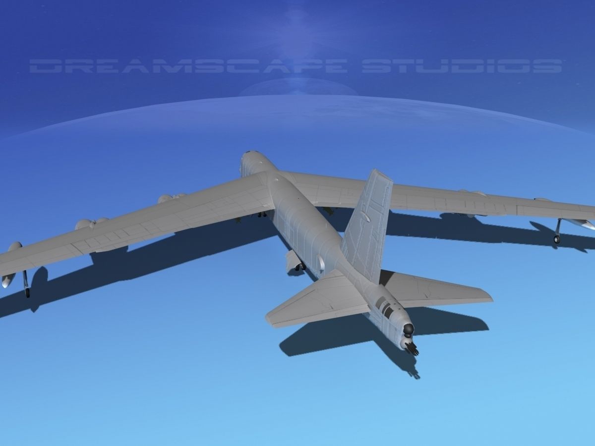 Boeing B-52G Stratofortress Bare Metal 3D model_7