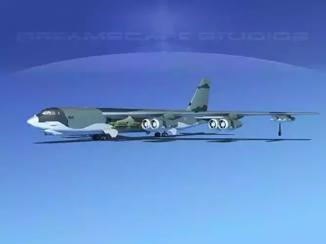 Boeing B-52G Stratofortress V02 3D model