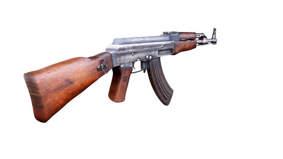 AK-47 ak - rifle Low-poly 3D model_5