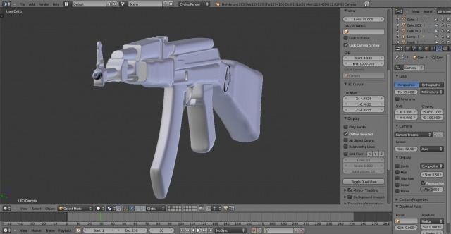 AK-47 ak - rifle Low-poly 3D model_13