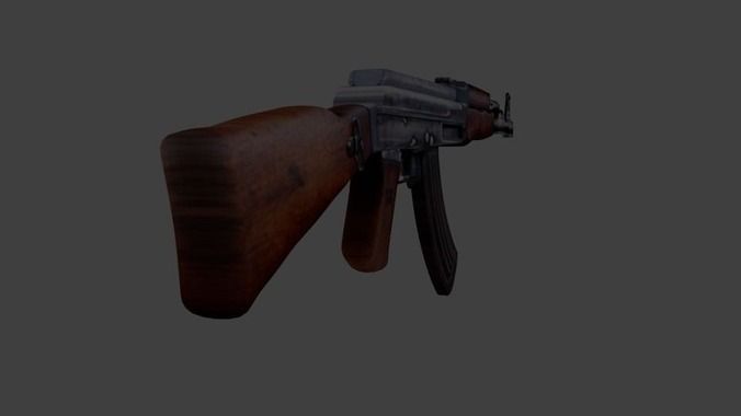 AK-47 ak - rifle Low-poly 3D model_9