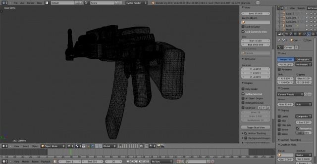 AK-47 ak - rifle Low-poly 3D model_18