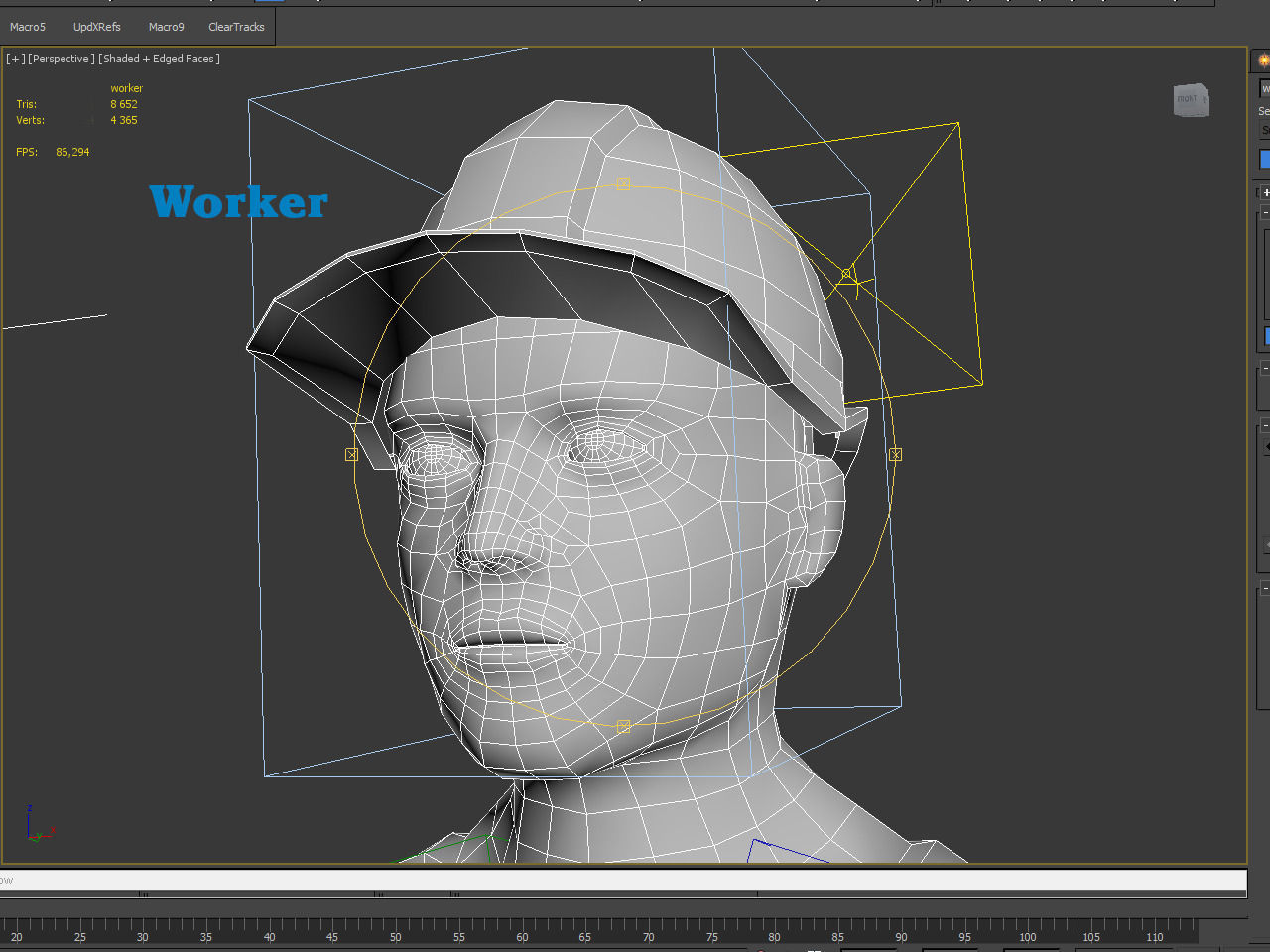 Worker character rigged Low-poly 3D model_10