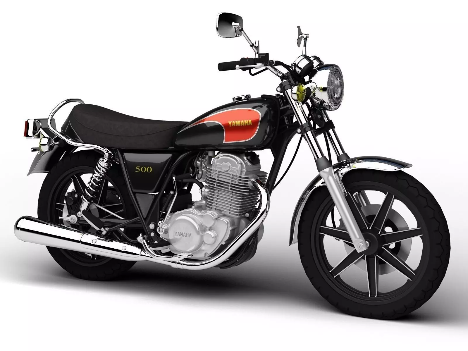 Yamaha SR500 1978 3D model | CGTrader