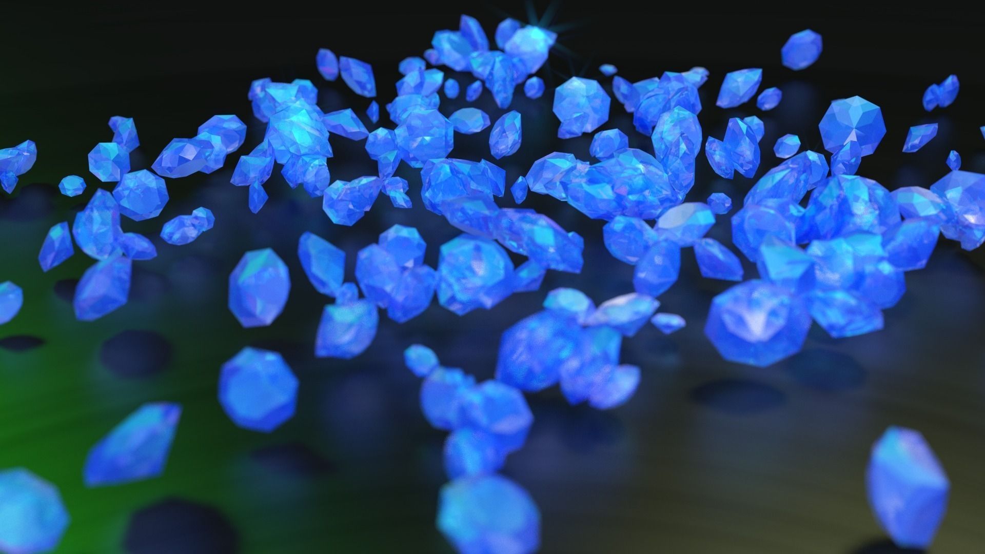 Crystals polygonal diamond Low-poly 3D model_2