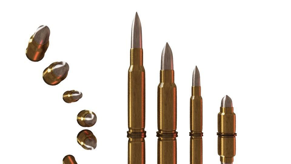 Bullets Low-poly 3D model_0