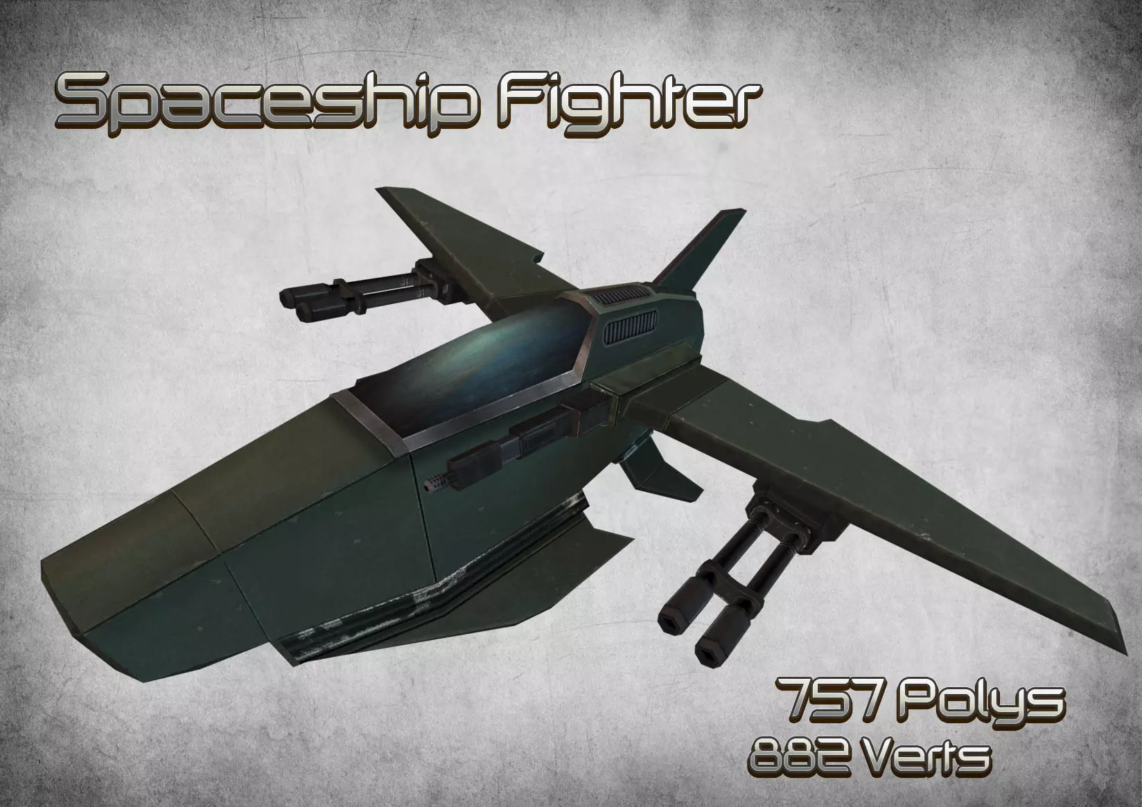 Space Fighter 01 Low-poly 3D model