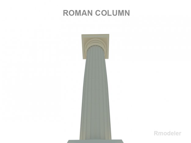 Roman Column 3D model_2