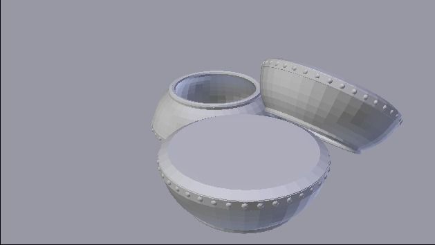 kompang three wooden drums 3D model_3