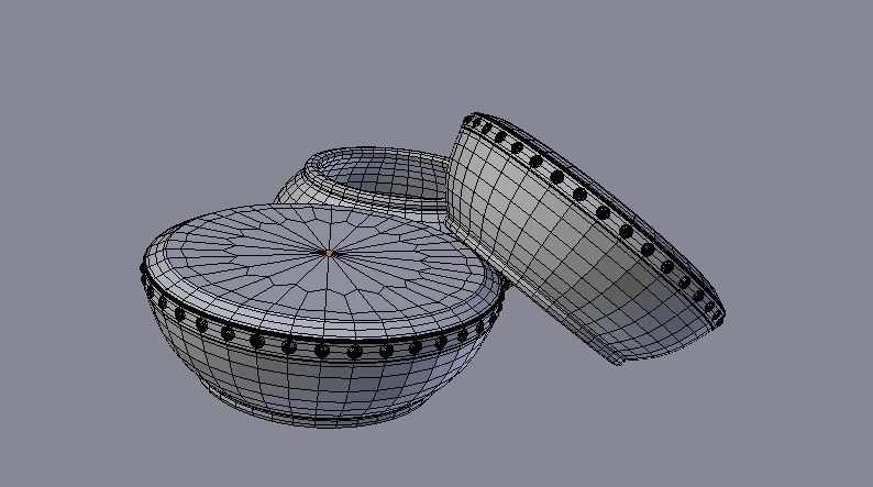 kompang three wooden drums 3D model_4