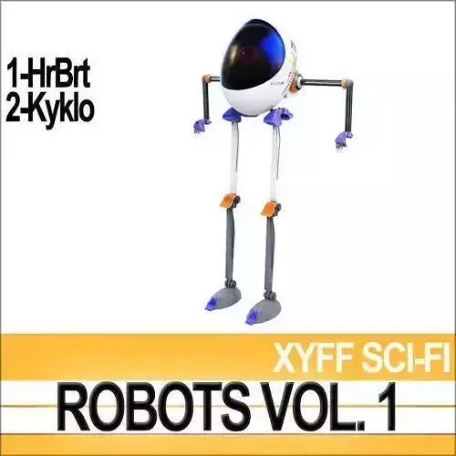 Xyff Sci-Fi Robots Vol 1 Kyklo HrBrt 3D model