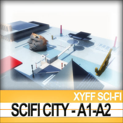 Xyff SciFi City A1 and A2 3D model_11