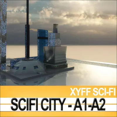 Xyff SciFi City A1 and A2 3D model_0
