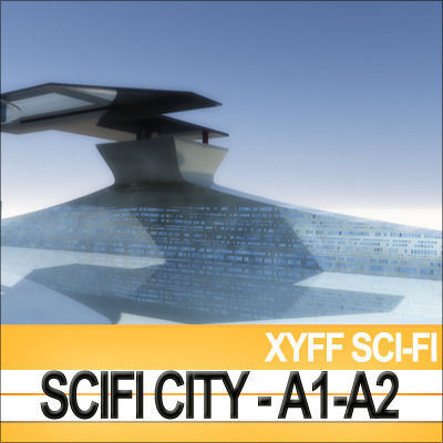 Xyff SciFi City A1 and A2 3D model_10