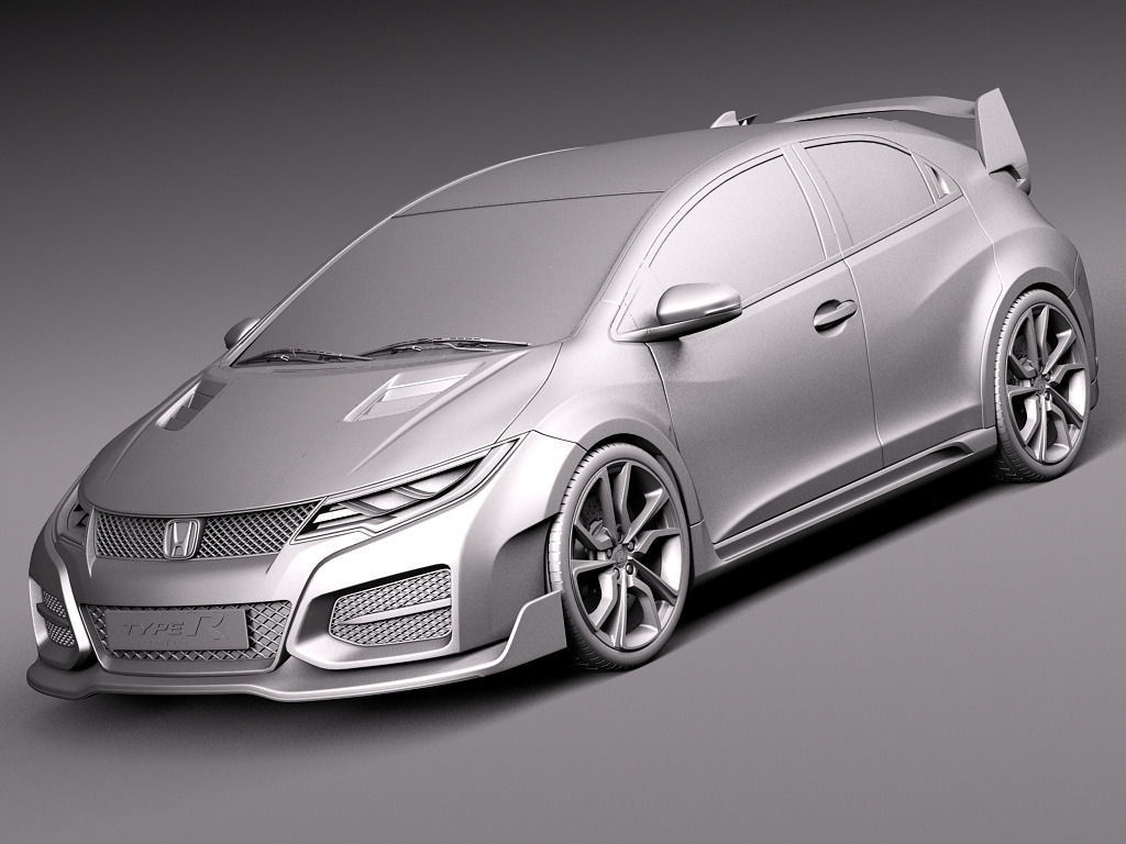 Honda Civic type R concept 2015 3D Model .max .obj .3ds ...