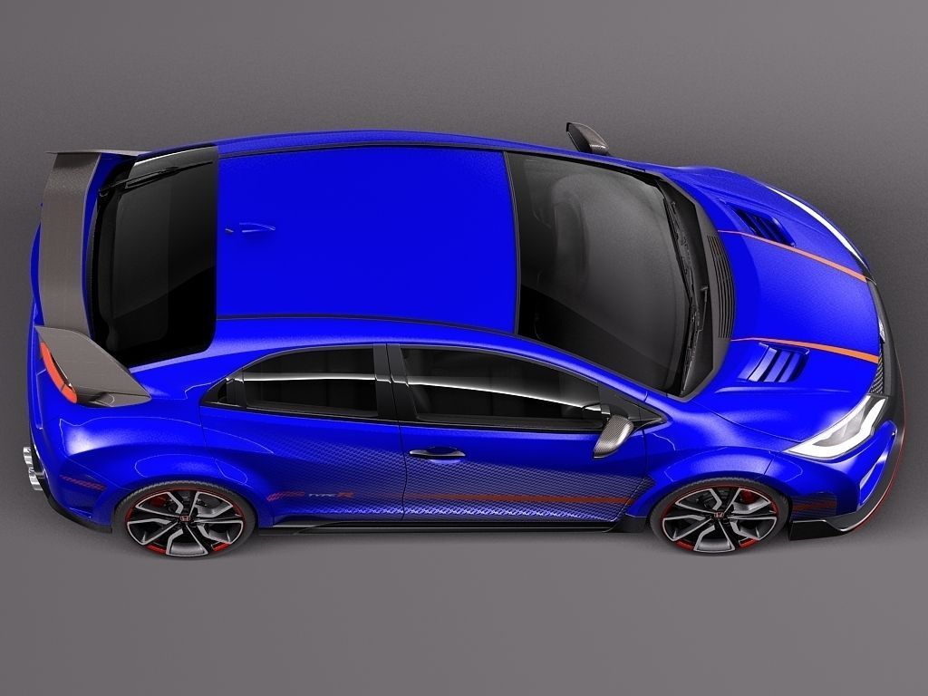 Honda Civic type R concept 2015 3D Model .max .obj .3ds ...