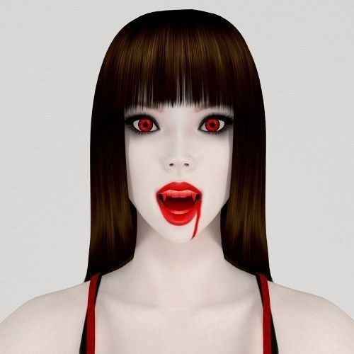 T pose nonrigged model of Akari in red dress 3D model_3