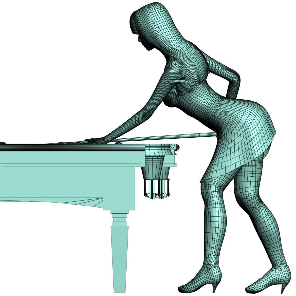 Akari dress pose 01 3D model_15