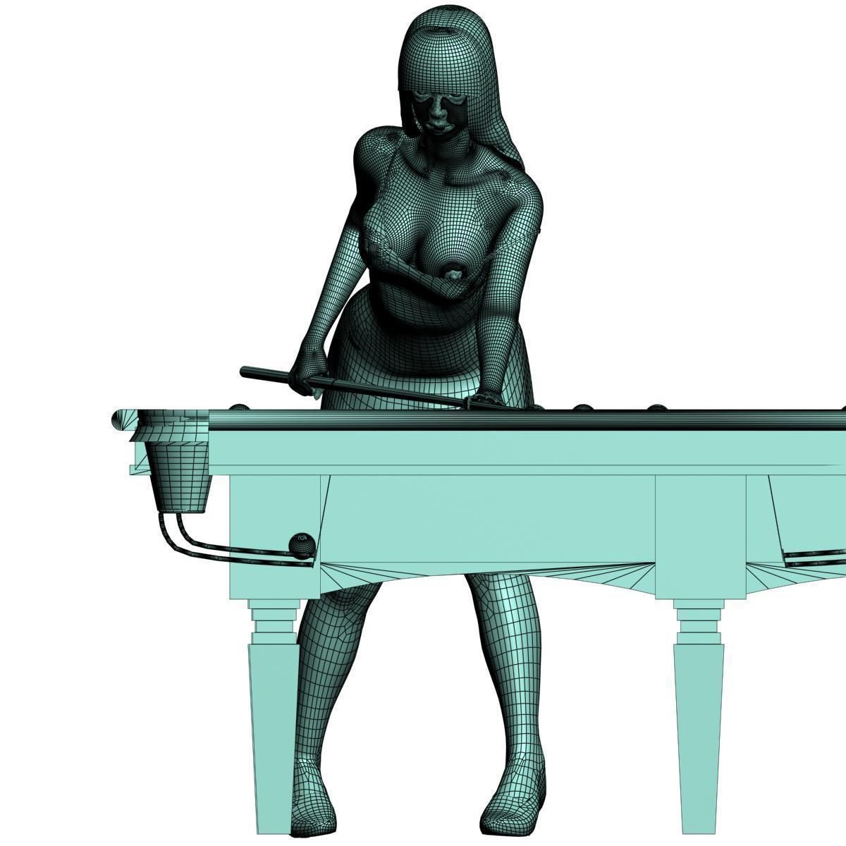 Akari dress pose 01 3D model_14