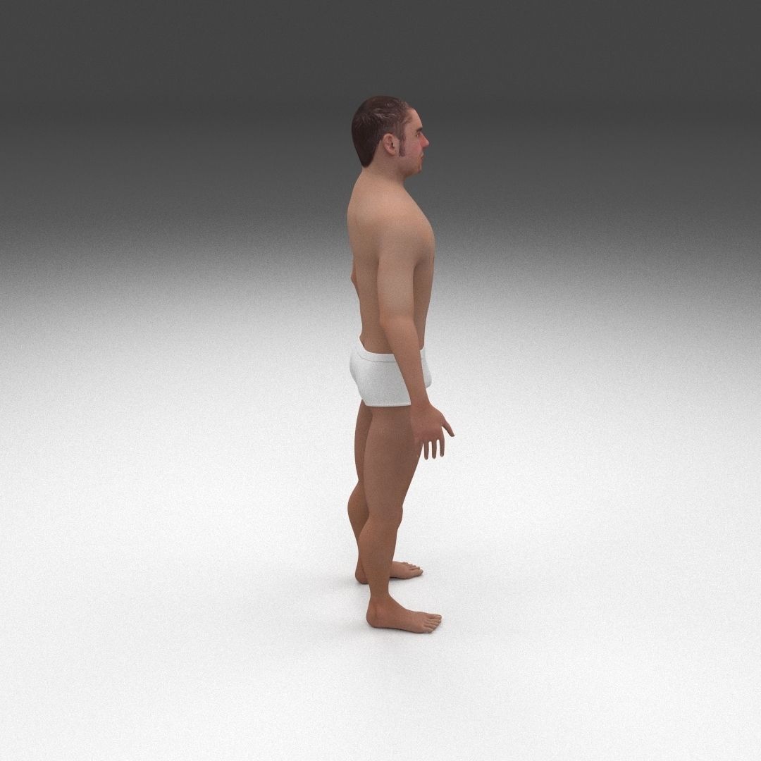 8K Realistic Human Male Man Low-poly 3D model_10
