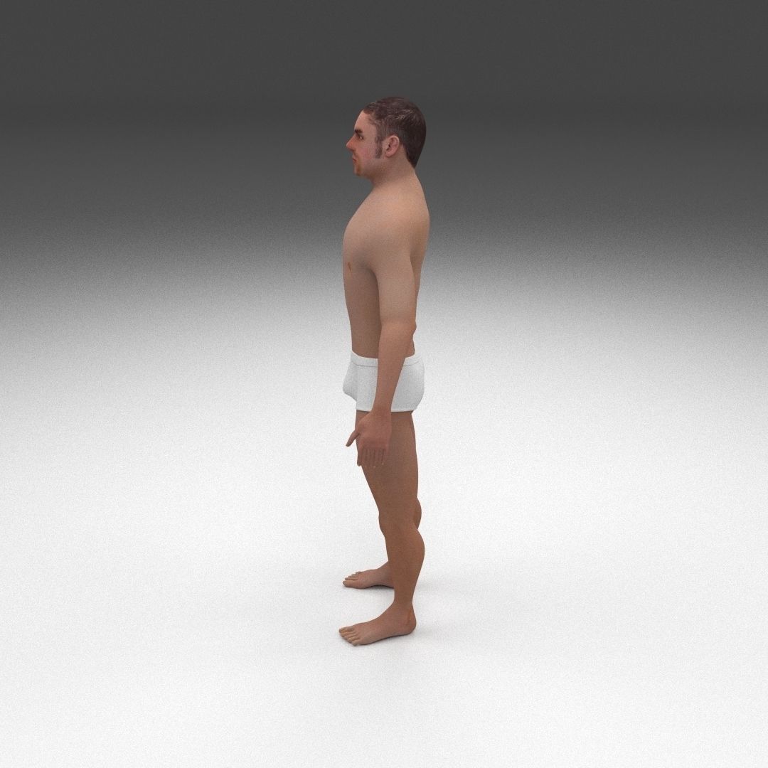 8K Realistic Human Male Man Low-poly 3D model_3