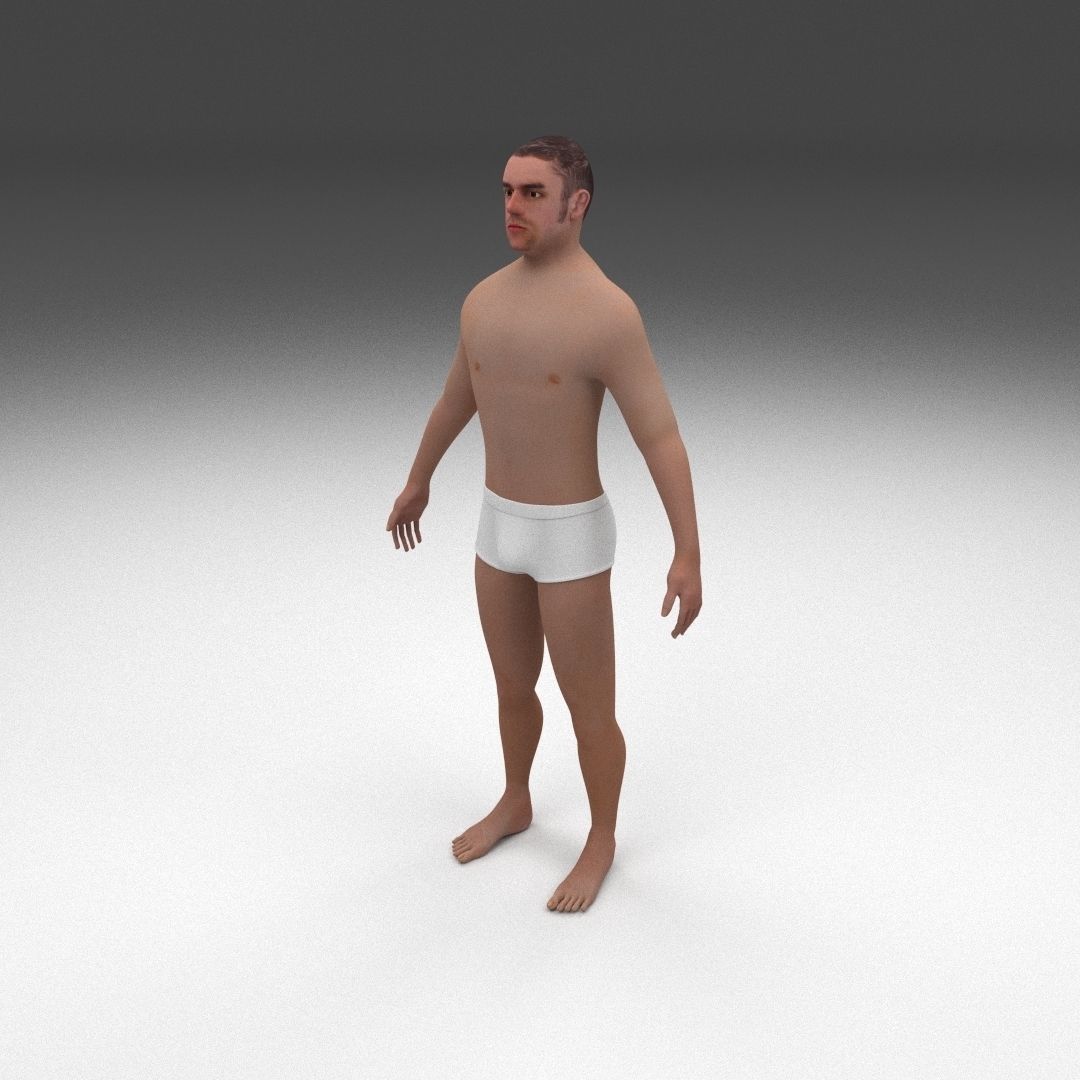 8K Realistic Human Male Man Low-poly 3D model_5